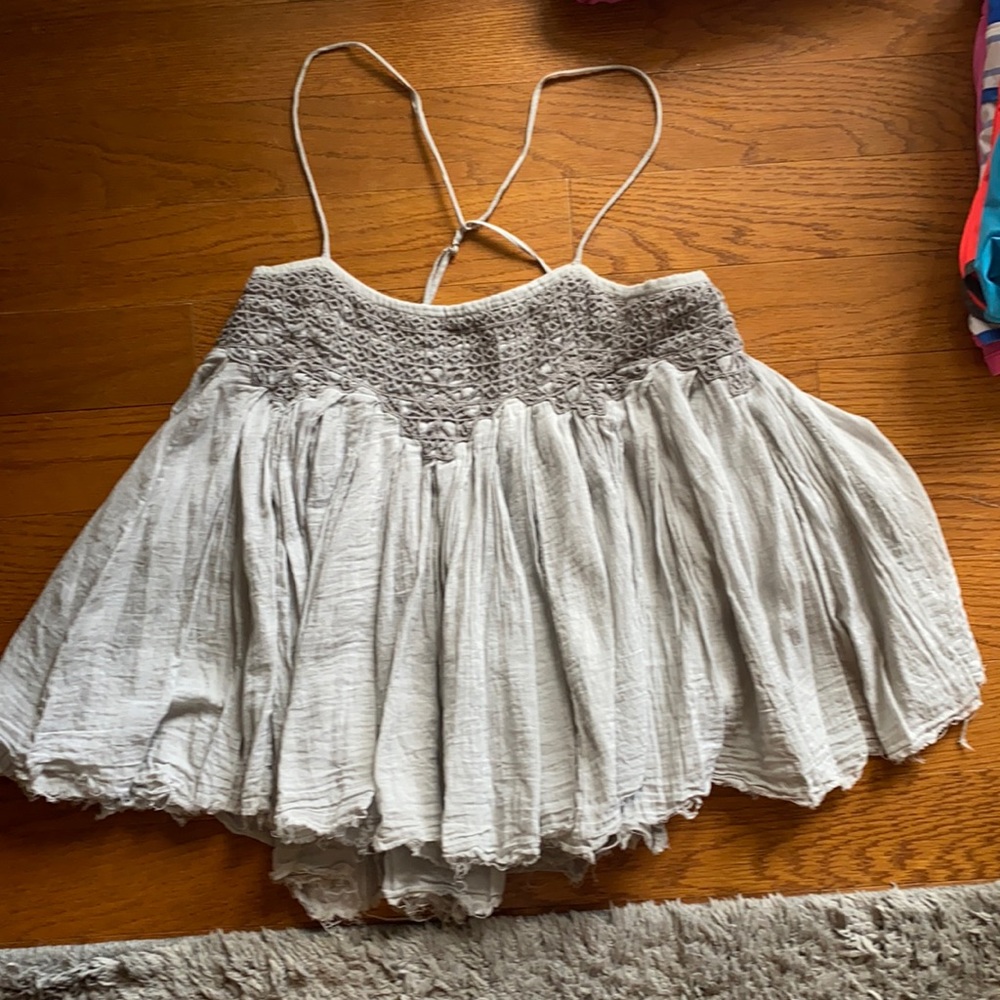 Flowey gray free people top